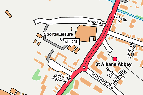 AL1 2DL map - OS OpenMap – Local (Ordnance Survey)