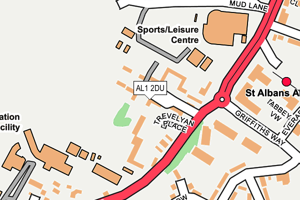 AL1 2DU map - OS OpenMap – Local (Ordnance Survey)