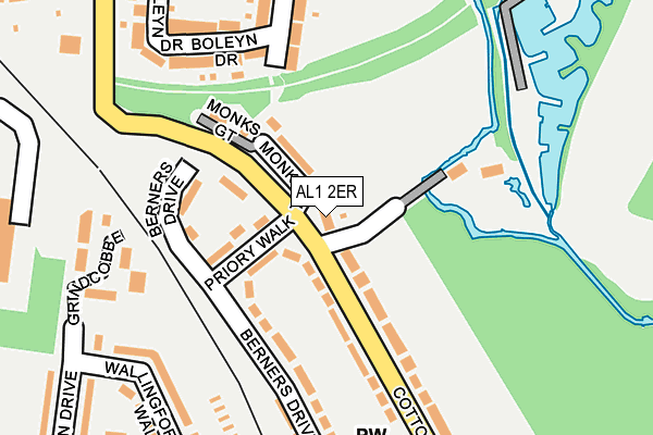 AL1 2ER map - OS OpenMap – Local (Ordnance Survey)