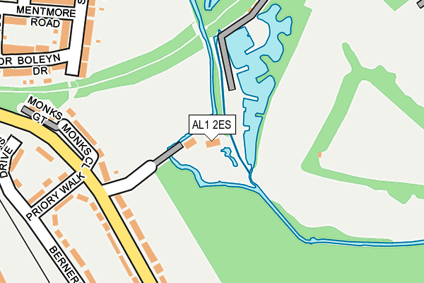 AL1 2ES map - OS OpenMap – Local (Ordnance Survey)