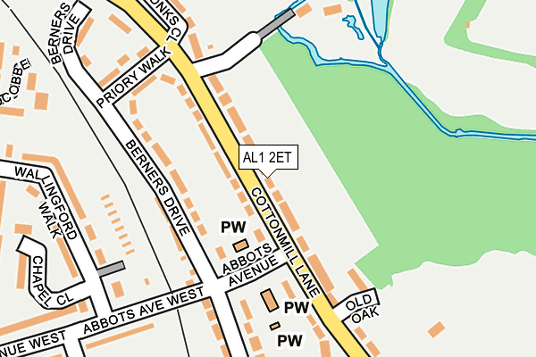 AL1 2ET map - OS OpenMap – Local (Ordnance Survey)