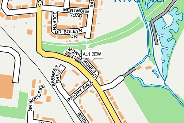 AL1 2EW map - OS OpenMap – Local (Ordnance Survey)