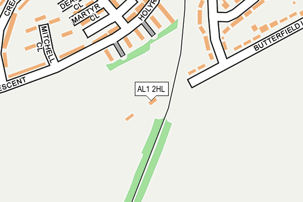 AL1 2HL map - OS OpenMap – Local (Ordnance Survey)