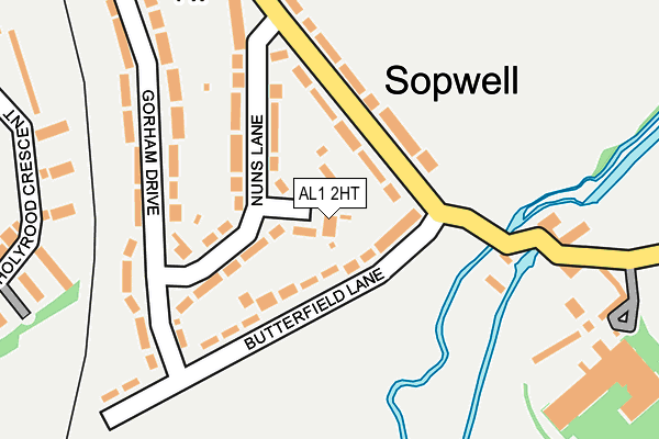 AL1 2HT map - OS OpenMap – Local (Ordnance Survey)