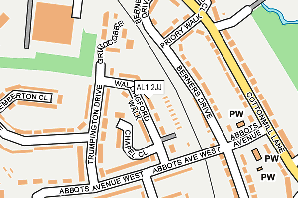 AL1 2JJ map - OS OpenMap – Local (Ordnance Survey)