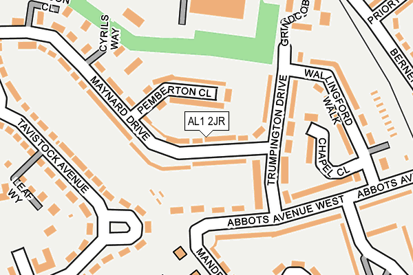 AL1 2JR map - OS OpenMap – Local (Ordnance Survey)