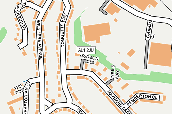 AL1 2JU map - OS OpenMap – Local (Ordnance Survey)