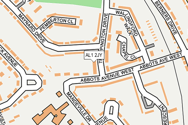 AL1 2JY map - OS OpenMap – Local (Ordnance Survey)