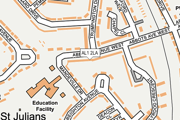 AL1 2LA map - OS OpenMap – Local (Ordnance Survey)