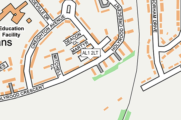 AL1 2LT map - OS OpenMap – Local (Ordnance Survey)