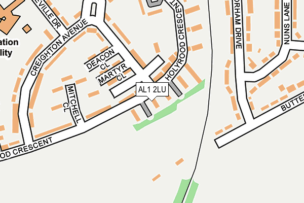 AL1 2LU map - OS OpenMap – Local (Ordnance Survey)