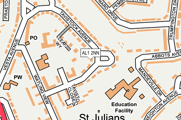 AL1 2NN map - OS OpenMap – Local (Ordnance Survey)