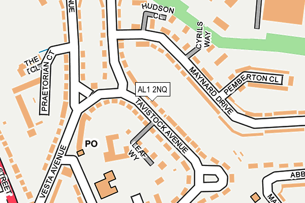AL1 2NQ map - OS OpenMap – Local (Ordnance Survey)