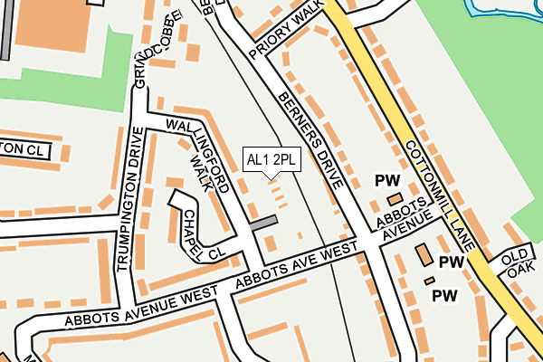 AL1 2PL map - OS OpenMap – Local (Ordnance Survey)