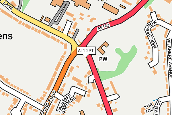 AL1 2PT map - OS OpenMap – Local (Ordnance Survey)