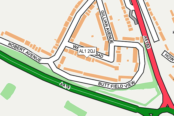 AL1 2QJ map - OS OpenMap – Local (Ordnance Survey)