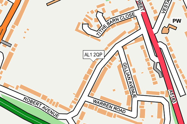 AL1 2QP map - OS OpenMap – Local (Ordnance Survey)