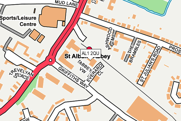 AL1 2QU map - OS OpenMap – Local (Ordnance Survey)