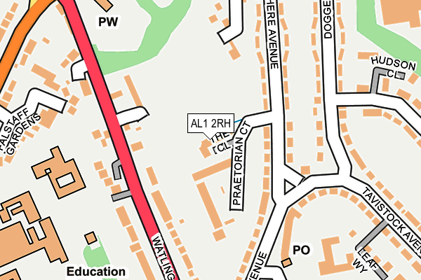 AL1 2RH map - OS OpenMap – Local (Ordnance Survey)