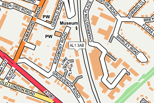 AL1 3AB map - OS OpenMap – Local (Ordnance Survey)