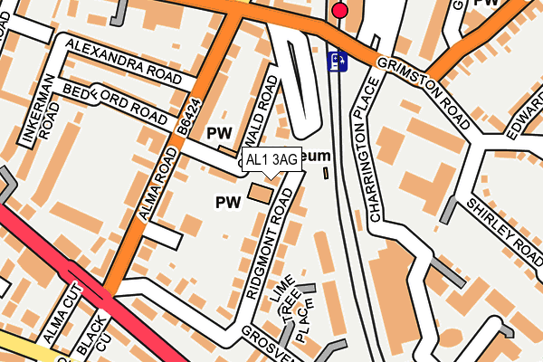 AL1 3AG map - OS OpenMap – Local (Ordnance Survey)