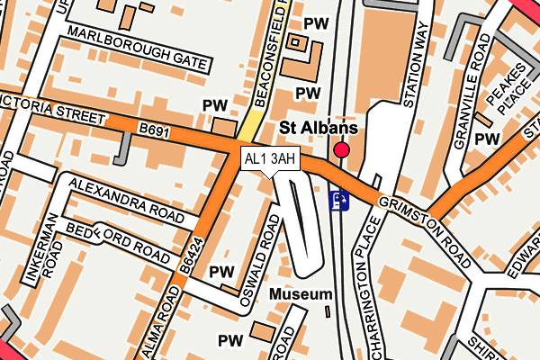 AL1 3AH map - OS OpenMap – Local (Ordnance Survey)