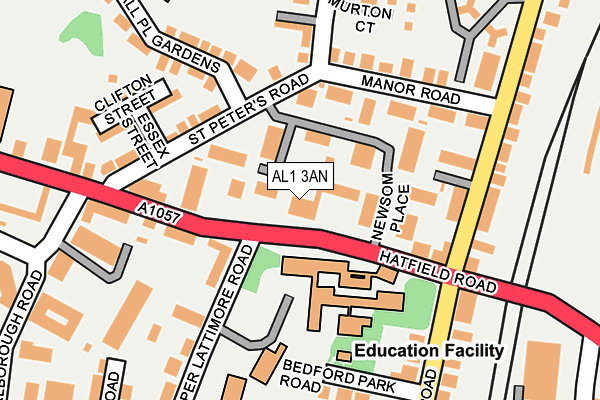 AL1 3AN map - OS OpenMap – Local (Ordnance Survey)