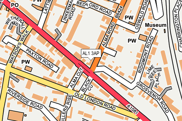 AL1 3AP map - OS OpenMap – Local (Ordnance Survey)