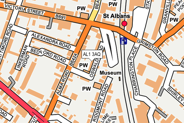 AL1 3AQ map - OS OpenMap – Local (Ordnance Survey)