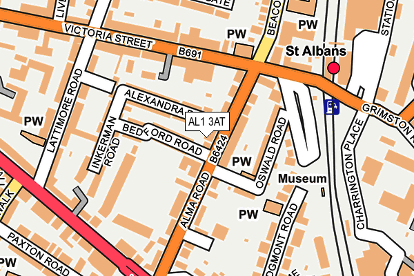 AL1 3AT map - OS OpenMap – Local (Ordnance Survey)