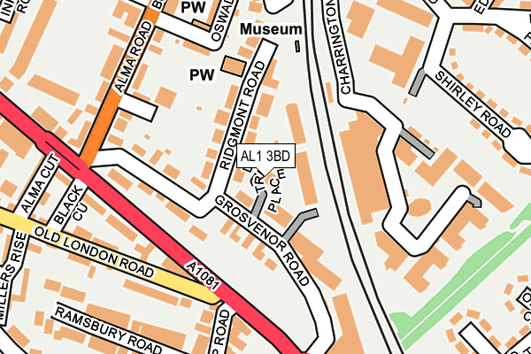AL1 3BD map - OS OpenMap – Local (Ordnance Survey)