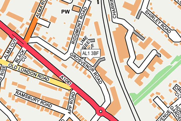 AL1 3BF map - OS OpenMap – Local (Ordnance Survey)
