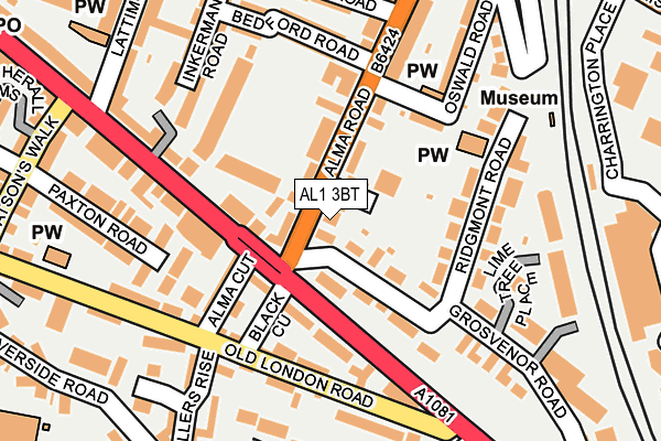 AL1 3BT map - OS OpenMap – Local (Ordnance Survey)