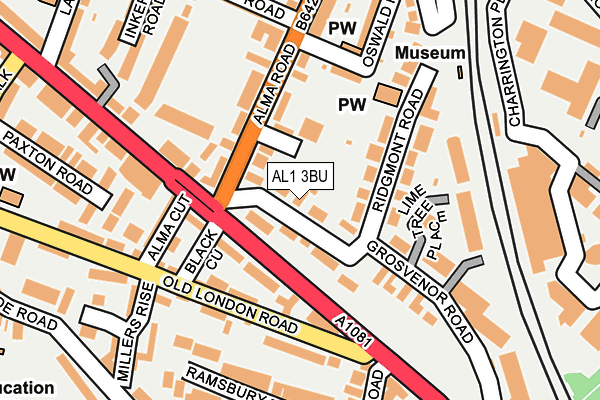 AL1 3BU map - OS OpenMap – Local (Ordnance Survey)