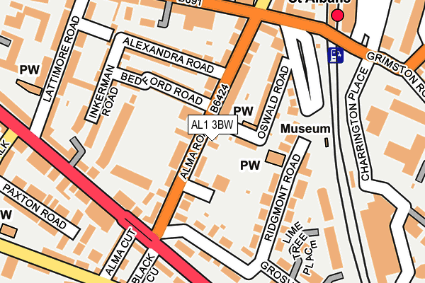 AL1 3BW map - OS OpenMap – Local (Ordnance Survey)