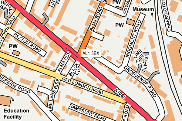 AL1 3BX map - OS OpenMap – Local (Ordnance Survey)