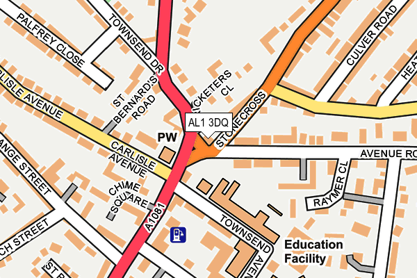 AL1 3DQ map - OS OpenMap – Local (Ordnance Survey)