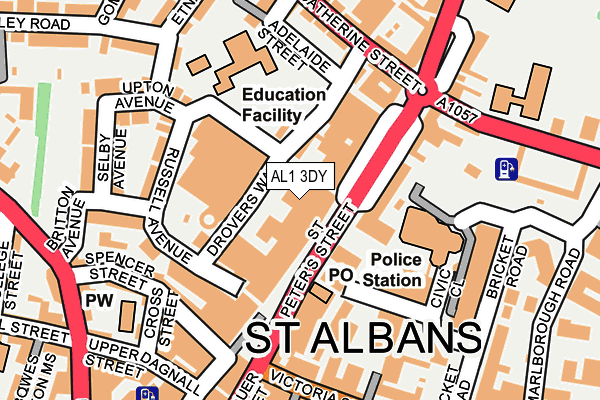 AL1 3DY map - OS OpenMap – Local (Ordnance Survey)