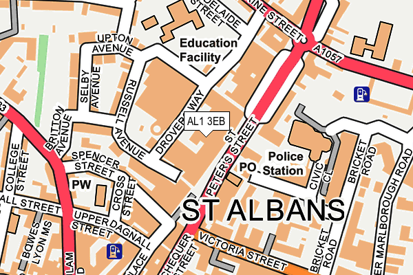 AL1 3EB map - OS OpenMap – Local (Ordnance Survey)