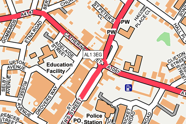 AL1 3EG map - OS OpenMap – Local (Ordnance Survey)