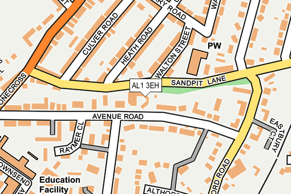 AL1 3EH map - OS OpenMap – Local (Ordnance Survey)