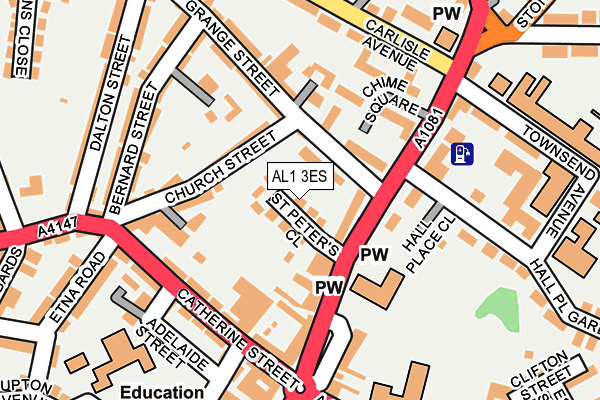 AL1 3ES map - OS OpenMap – Local (Ordnance Survey)