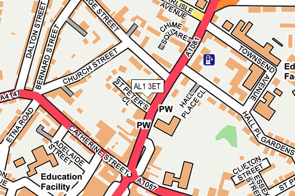 AL1 3ET map - OS OpenMap – Local (Ordnance Survey)