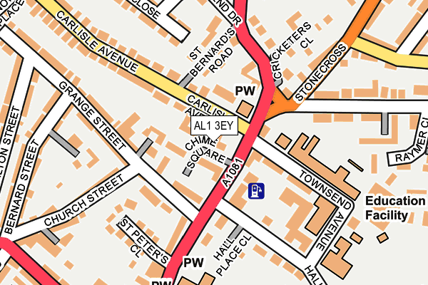 AL1 3EY map - OS OpenMap – Local (Ordnance Survey)