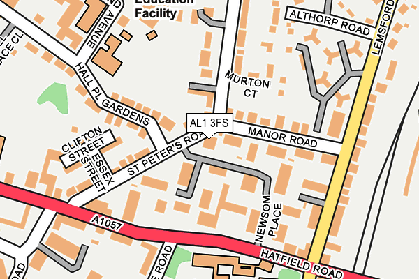 AL1 3FS map - OS OpenMap – Local (Ordnance Survey)