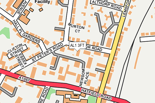 AL1 3FT map - OS OpenMap – Local (Ordnance Survey)