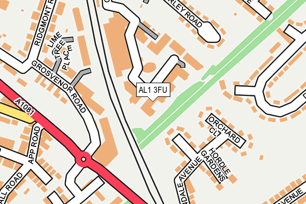 AL1 3FU map - OS OpenMap – Local (Ordnance Survey)