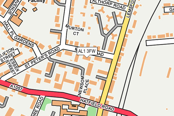 AL1 3FW map - OS OpenMap – Local (Ordnance Survey)