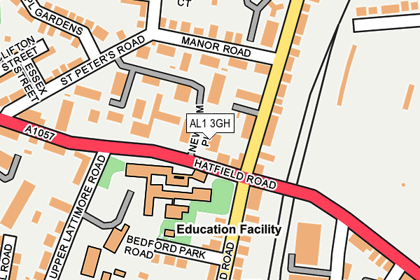 AL1 3GH map - OS OpenMap – Local (Ordnance Survey)