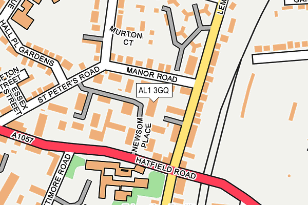 AL1 3GQ map - OS OpenMap – Local (Ordnance Survey)